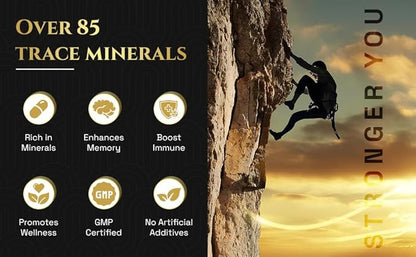 Himalayan Shilajit - 60 Capsules - Premium Quality - Pure Organic - Fulvic & Humic Acid with 85+ Minerals for Immunity, Strength & Energy - 60 Days Supply - 18000 ft