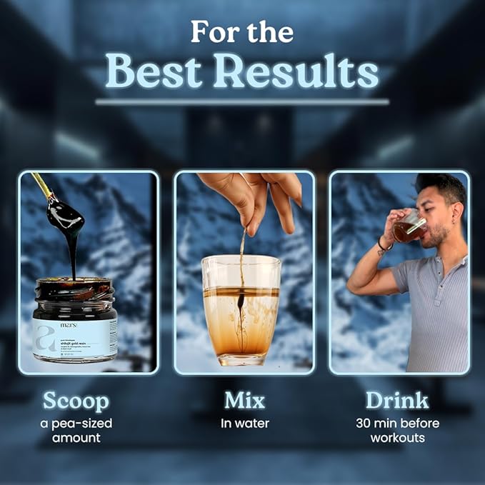 mars by GHC Pure Himalayan Shilajit Gold (Resin) Powered with Shilajit and Surgemax - 20g - Pack of 1 | Pure Organic Shilajit Resin sourced from Himalayas