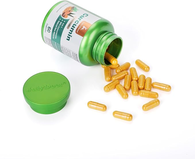 Curcumin Turmeric Complex 2 Bottles with Celery Seed, Sour Cherry, Frankincense Extract, Glucosamine, 95% Curcuminoids for Joint Health, Antioxidant, Immunity Support - 120 Capsules