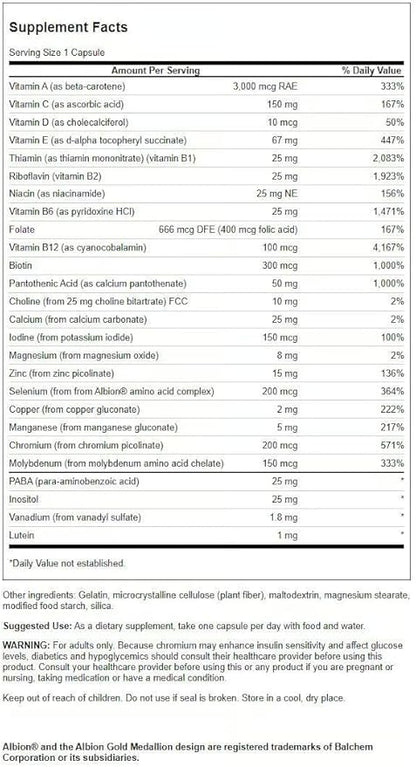 Swanson Active One Multivitamin Without Iron 90 Capsules