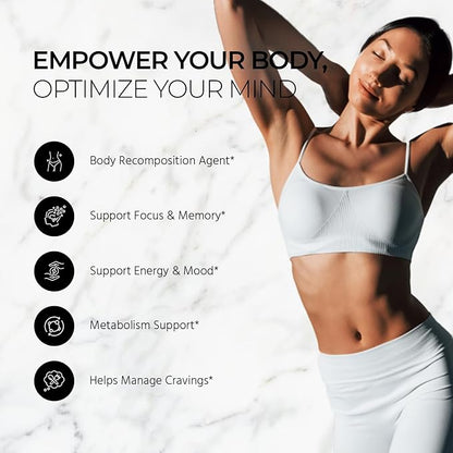 ACEWORKZ Ignite - Metabolism, Cravings, Weight Management Support for Men & Women - Nootropic Brain Supplement for Focus & Energy - BioPerine® for Max Absorption (60 Capsules)