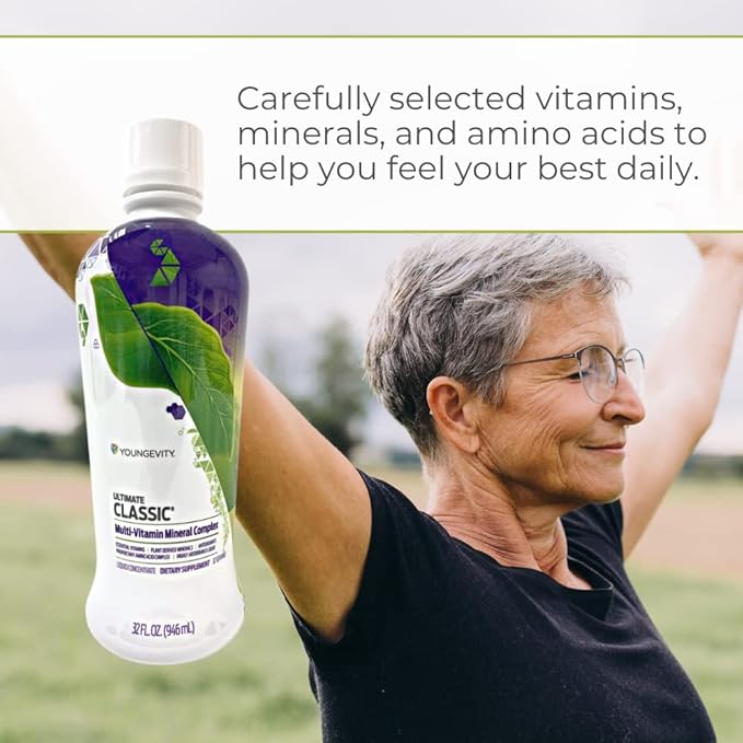 Youngevity Ultimate Classic - Multi-Vitamin & Mineral Complex | Natural Source of Essential Daily Nutrients | Highly Absorbable Liquid | (4)