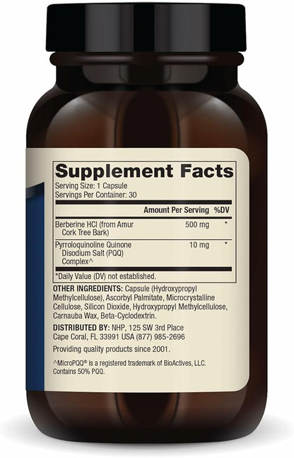 Dr. Mercola Berberine and MircoPQQ Advanced - Offers Metabolic, Mitochondrial, Brain & Immune Support - GMO-Free, Gluten-Free & Soy-Free - 30 Capsules (30 Servings)