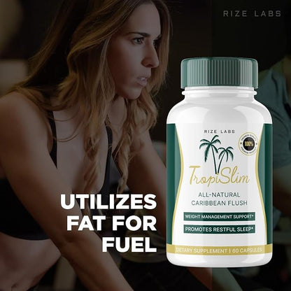 (Official 5 Pack) Tropislim, Tropislim All Natural Caribbean Flush, Weight Loss Supplement, Tropislim Slimming Capsules for Women, Healthy Lifestyle + Leaner Physique, Tropical Reviews (300 Capsules)
