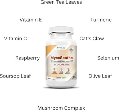 MycoSoothe Advanced Hair, Skin, Nail & Immunity Support Formula - 60 Capsules