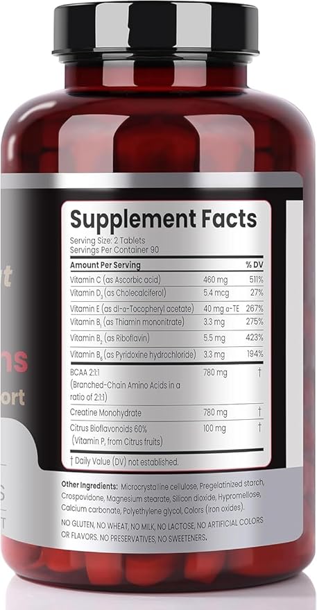 Multivitamin with Creatine and BCAA for Cardio Workout and Aerobic Sports |Heart & Muscle Protect | Reduce Fatigue|Enhance Performance|Optimize Energy|Fast Recovery.