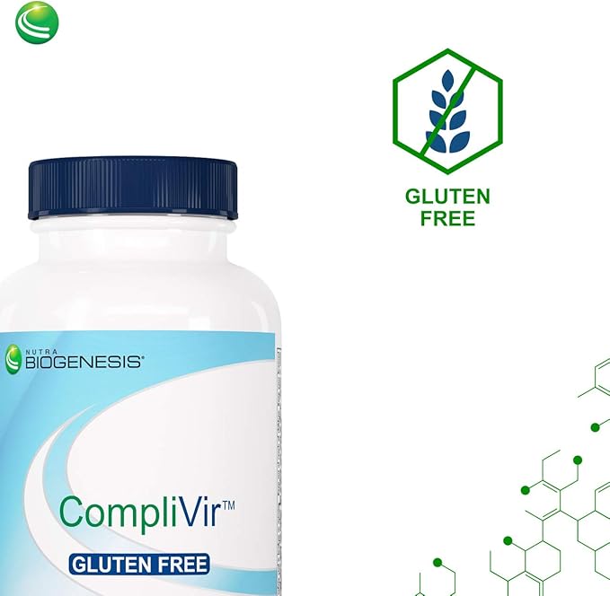 Nutra Biogenesis CompliVir - Monolaurin and Zinc Supplement for Men and Women, Immune Support for Adults with Vitamin C, Olive Leaf Extract, and Elderberry - 60 Tablets