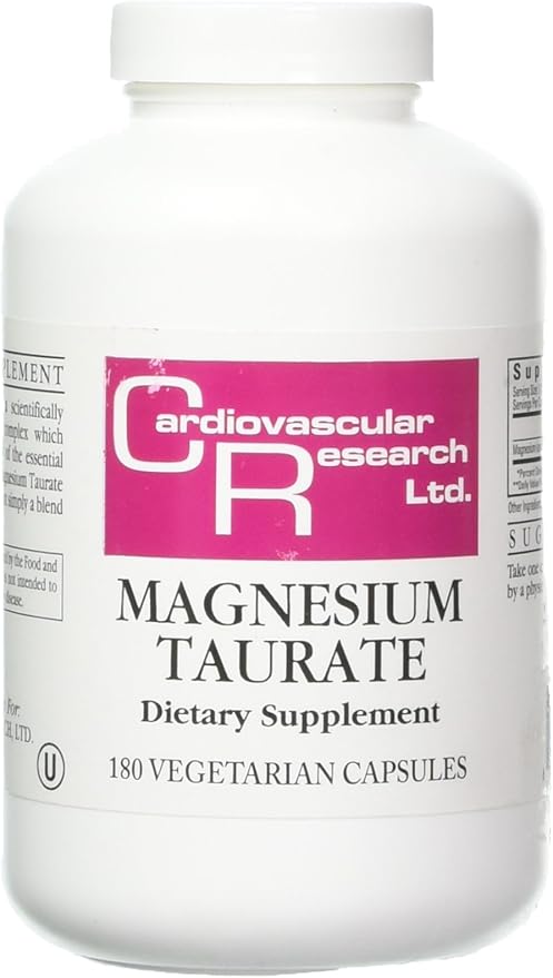 Cardiovascular Research Ecological Formulas Magnesium Taurate Capsule, 125 mg, 180 Count (EFMGT180)