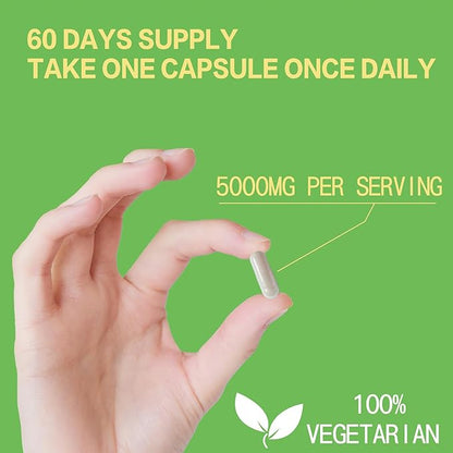 Lovita Odorless Garlic Extract, 50mg 100:1 Concentrate, High Potency, 1.25% Allicin, Gluten-Free, Supports Immune & Cardiovascular Health, 60 Vegan Capsules (Pack of 5)