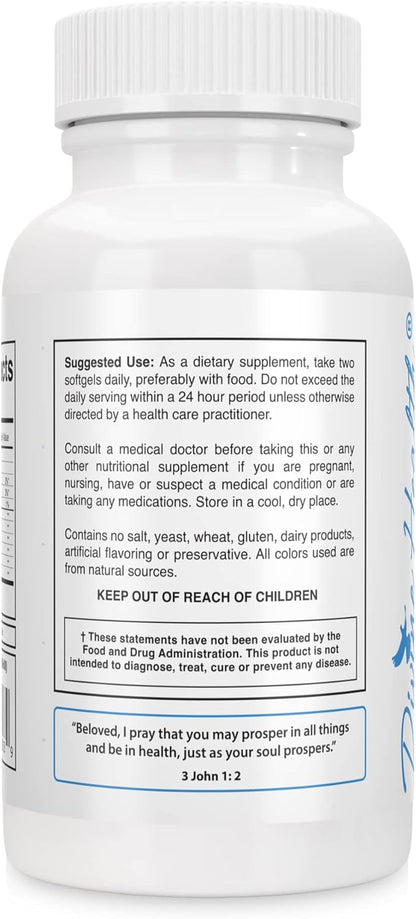 Divine Health Dr.Colbert MD Living Krill Oil 1000mg Per Softgel Plus DHA & EPA | 60 Servings