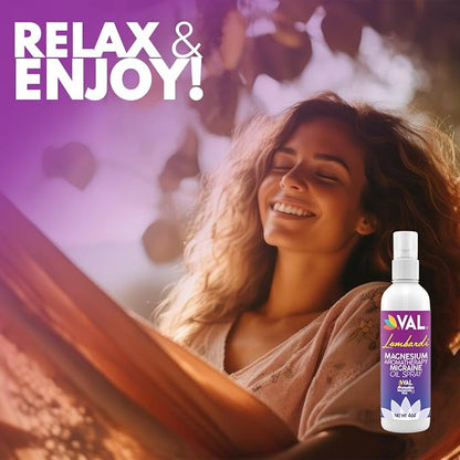 VAL Lombardi Magnesium Aromatherapy Spray with Peppermint & Essential Oils - Quick Comfort for Head Tension, Made in USA, 4 oz.