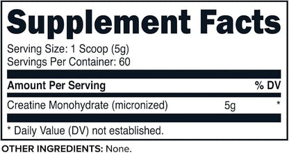 Primaforce Creatine Monohydrate Powder, 300 Grams - Micronized, Gluten Free, Non-GMO