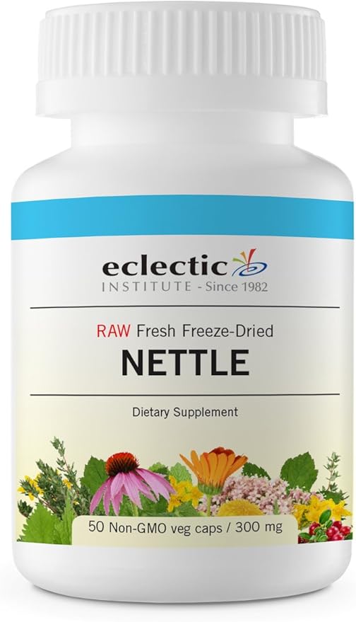 Eclectic Herb Raw Freeze-Dried Non-GMO Nettle Leaf | Healthy Sinus Support, Histamine Response & Respiratory Wellness | 50 Veg Caps (300 mg) | US Grown, Vegan