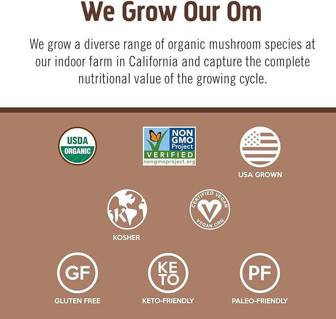 OM Mushroom Superfood Master Blend Mushrooms & Adaptogens, Creamy Chocolate Plant Protein, Single Serve, 10 Count, 10 Mushroom Complex, Lion's Mane, Ashwagandha for Energy, Recovery, Stress Relief