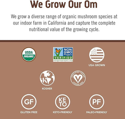 OM Mushroom Superfood Master Blend Mushrooms & Adaptogens, Creamy Chocolate Plant Protein, Single Serve, 10 Count, 10 Mushroom Complex, Lion's Mane, Ashwagandha for Energy, Recovery, Stress Relief