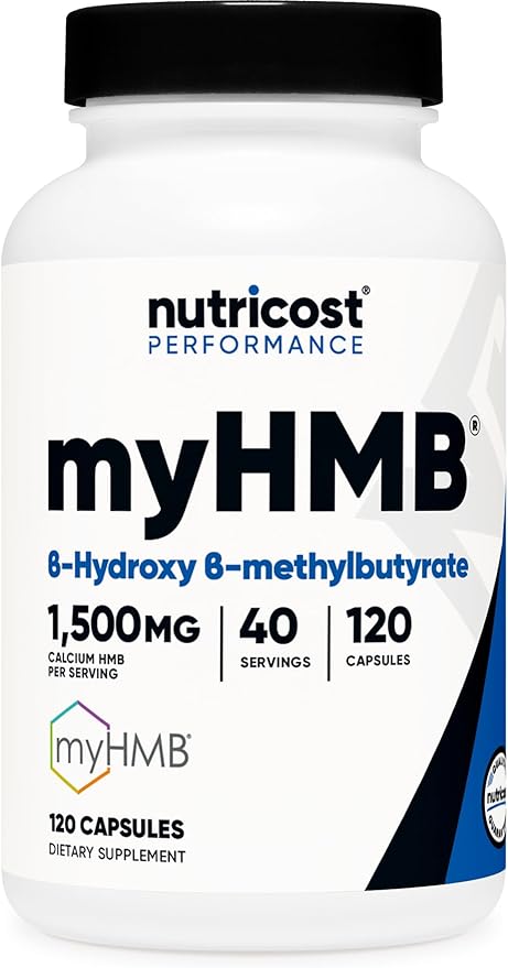 Nutricost myHMB Capsules 1,500MG Calcium HMB Per Serving, 120 Capsules, 40 Servings - Performance Line, Calcium B-Hydroxy B-Methylbutyrate Monohydrate