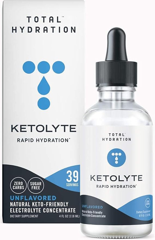 Keto Supplement Bundle - 100 Keto Electrolyte Tablets + Ketolyte Rapid Hydration Unflavored (39 Drops) - Keto Electrolytes for Endurance, Hydration, Rejuvenation - Calorie Free, Vegan