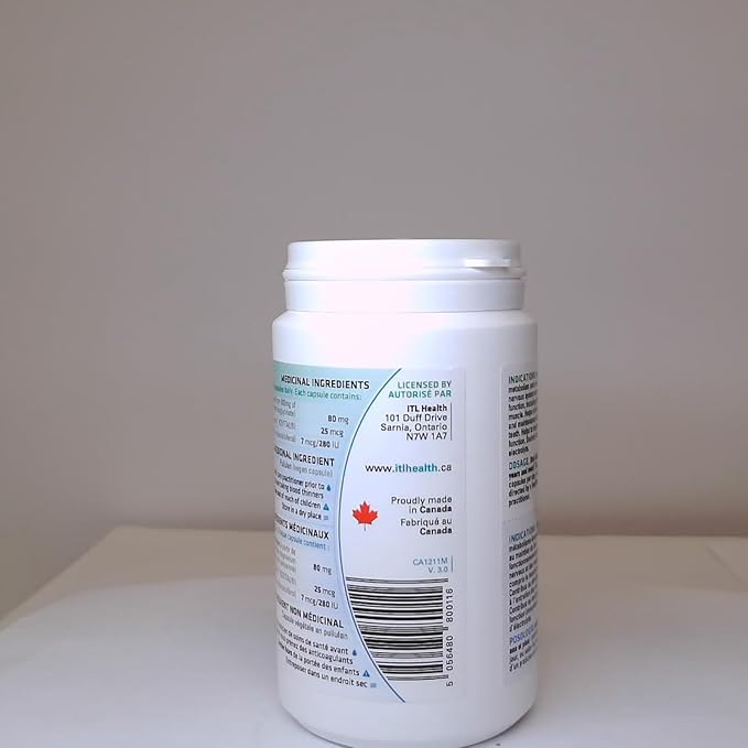 ITL Health Pure Magnesium Bisglycinate VIT K2 D3, 120 CT