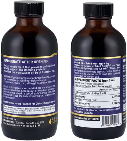 Immunia Elderberry & Wild Blueberry Concentrate – Powerful Antioxidant Support for Immune Health – 100% Natural, Great Taste, 24-Day Supply (3-Pack)