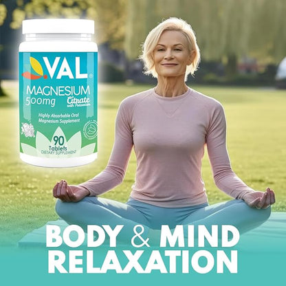 VAL MG Experts Magnesium Glycinate Plus B6 & Potassium - Stress Relief - 90 Tablets