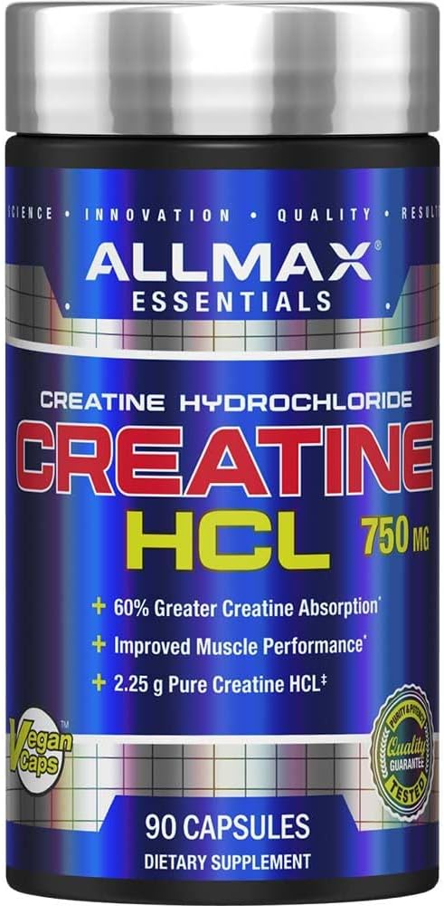 ALLMAX Essentials Creatine HCL, 750 mg, 90 Capsules