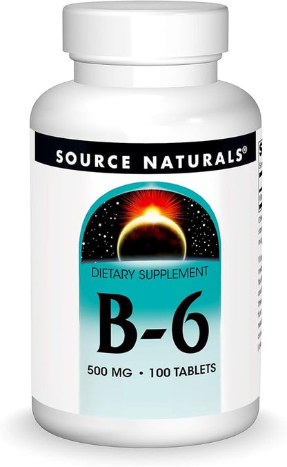 Source Naturals Vitamin B-6, Immune System Support* -500 mg, 100 Tablets