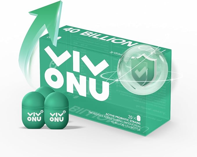 20 Bottles*0.7oz Probiotics 40 Billion CFU, Little Green Bottle Probiotics, Probiotic for Digestive Health (20 Count/1 Box)