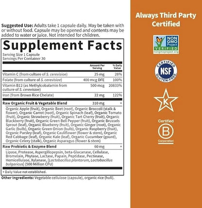 Vitamin Code Raw Iron 30ct Capsules