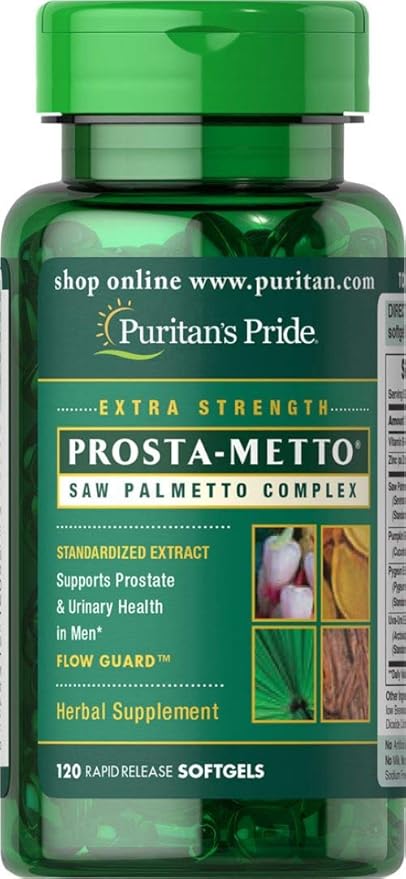 Puritan's Pride Prosta-Metto® Saw Palmetto Complex for Men, Prostate Support, 120 Count