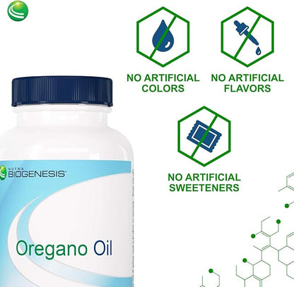 Nutra Biogenesis Oregano Oil - Oil of Oregano Softgel Capsules with 70% Carvacrol, Natural Oregano Extract for Lung Health and Immune Support - 120 Softgels
