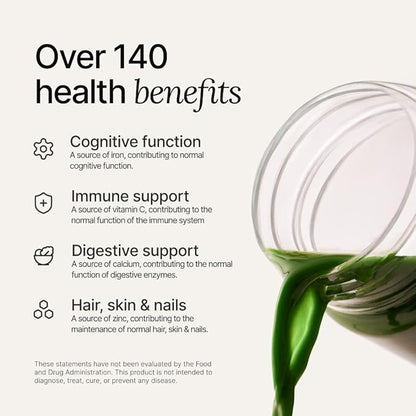 Huel Daily Greens Lemon & Ginger | Superfood Greens Powder | 91 Vitamins, Minerals, and Wholefood-Sourced Ingredients | Adaptogens, Antioxidants, Gut-Friendly Probiotics | 30 Servings