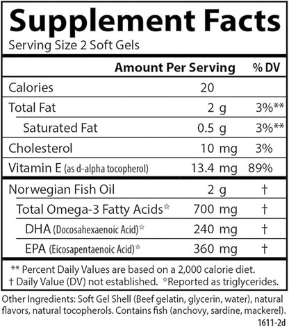 Carlson - Teen's Smart Catch, 700 mg Omega-3s, Cognitive Development, Brain Function & Vision Support, Lemon, 90 Softgels