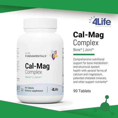 4Life Cal-Mag Complex - with Calcium, Magnesium, Vitamin D, and K - 90 Tablets