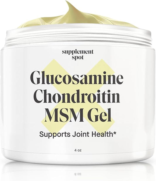 Glucosamine Chondroitin MSM Gel (4 oz) - with Glucosamine, Chondroitin, MSM & Bromelain to Support Joint Health– for Women & Men (90 Day Supply)