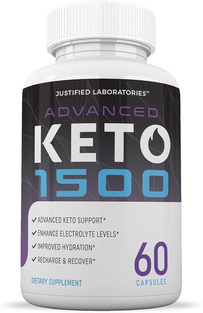 (10 Pack) Advanced Keto 1500 Keto Pills 1275MG New & Improved Formula Contains Apple Cider Vinegar Extra Virgin Olive Oil Powder Green Tea Leaf 600 Capsules