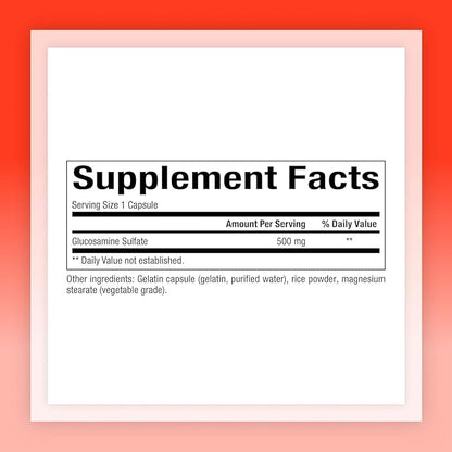 Natural Factors, Glucosamine Sulfate, Supports Healthy Joint Mobility, Cartilage and Connective Tissue, 180 Capsules