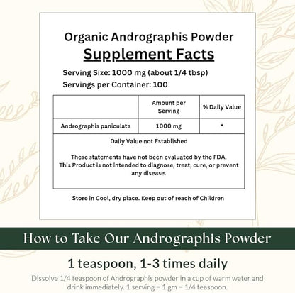 Sewanti Andrographis Extract Powder - Andrographis Paniculata for Liver Health|Herbal Supplement 200g