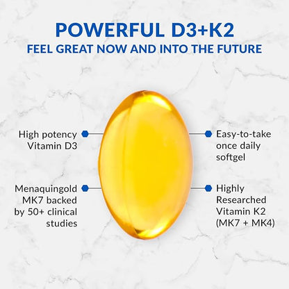 BioTrust Sol Joy, High-Potency Vitamin D3 K2 – High Potency (50 mcg)