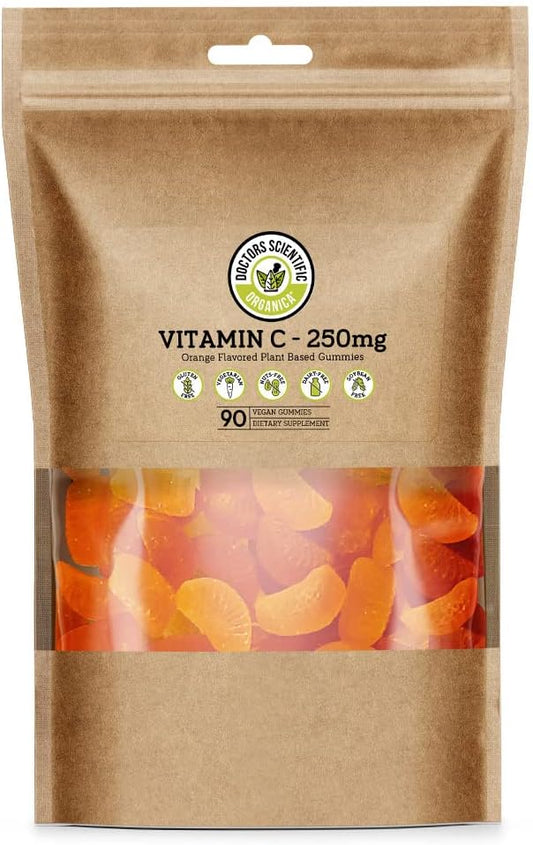 DSO Vitamin C Gummies - Delicious and Natural Orange Flavored Gummies - Vegan Plant Based Gummies 90 Count