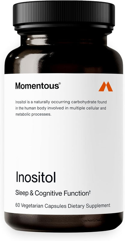 Momentous Inositol Supplement - Myo-Inositol for Mood Balance, Cognitive Function & Rest Quality Support - Vegan, GMO-Free, Gluten-Free, 60 Servings