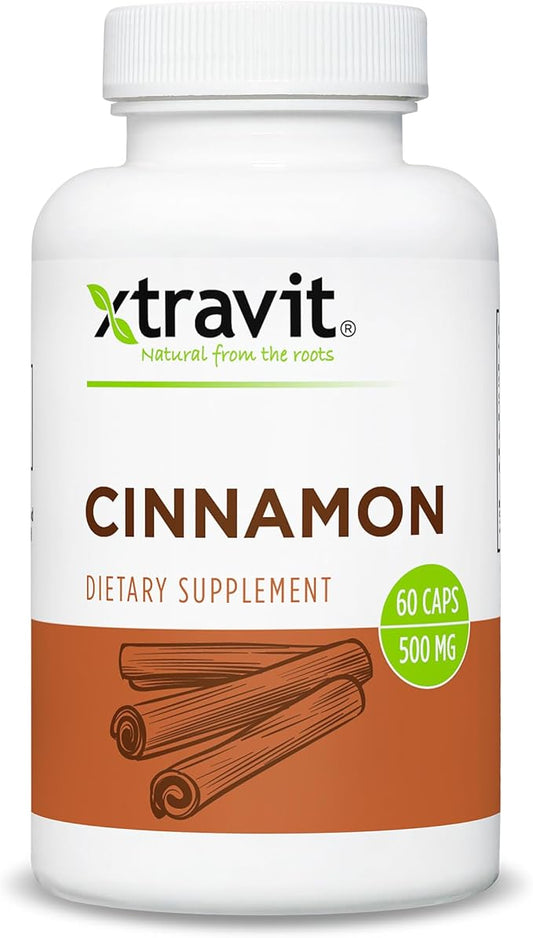 Cinnamon Bark Supplement – Natural Energy, Metabolism, & Digestive Support for Men & Women - Promotes Collagen for Healthy Hair, Skin & Nails - Non-GMO, Gluten-Free, No Fillers, 60 Capsules