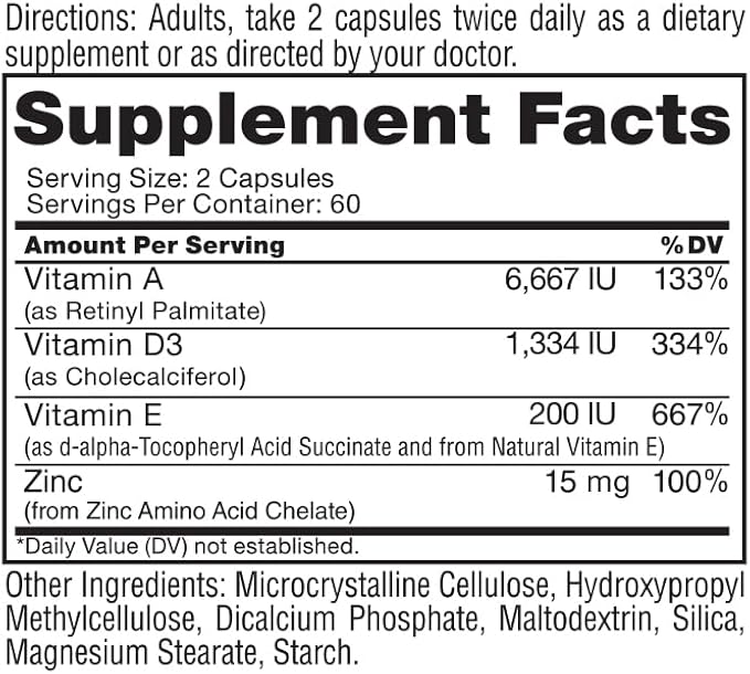Roex Vitamin A and D Plus E Nutritional-Supplement, 120 Count