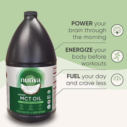 Nutiva Organic MCT Oil, 128 Fl Oz