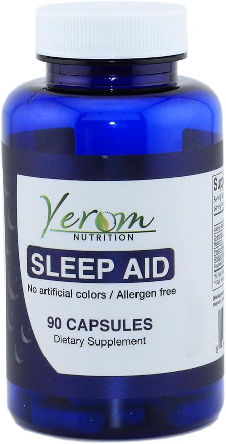 Sleep Aid - All-Natural Relaxation Support with Valerian Root, Chamomile, Passion Flower & More, Allergen-Free, 90 Vegan Capsules