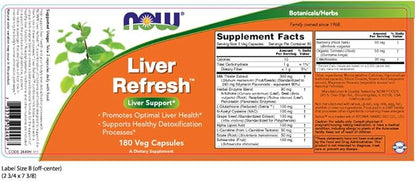 NOW Foods Liver Refresh Veg Capsules,180 Capsules (Pack of 2)