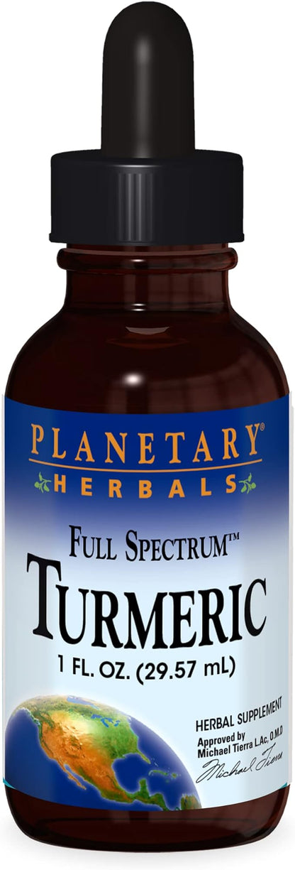 Planetary Herbals Turmeric Liquid Full Spectrum, 1 Fluid Ounce