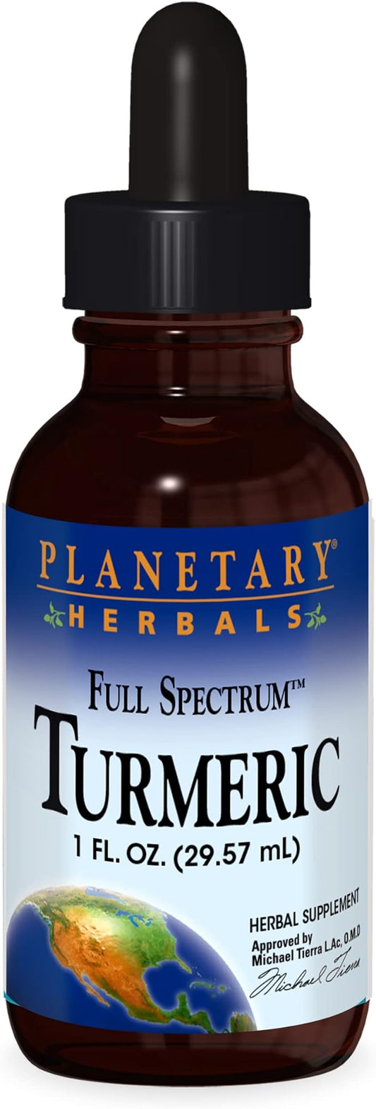 Planetary Herbals Turmeric Liquid Full Spectrum, 1 Fluid Ounce