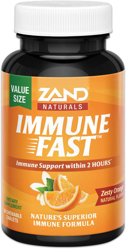 ZAND Immune Fast Chews | Boosts Immune Response & Cell Activity w/EpiCor* & Vitamin C (Orange, 36 Count)