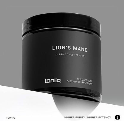 Lion’s Mane - Ultra High Potency 10:1 Extract with 30% Polysaccharides - Highly Concentrated & Bioactive - Third-Party Lab Tested - 120 Capsules