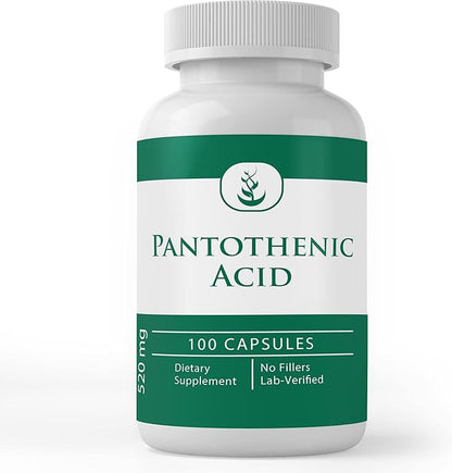Pure Original Ingredients Calcium Carbonate and Pantothenic Acid Bundle, Various Amounts, Pure, Lab Verified